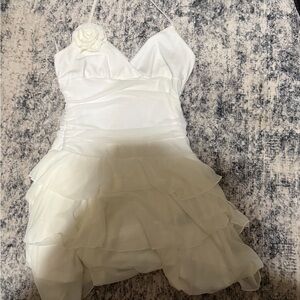 SHEIN White Layered Kids Dress